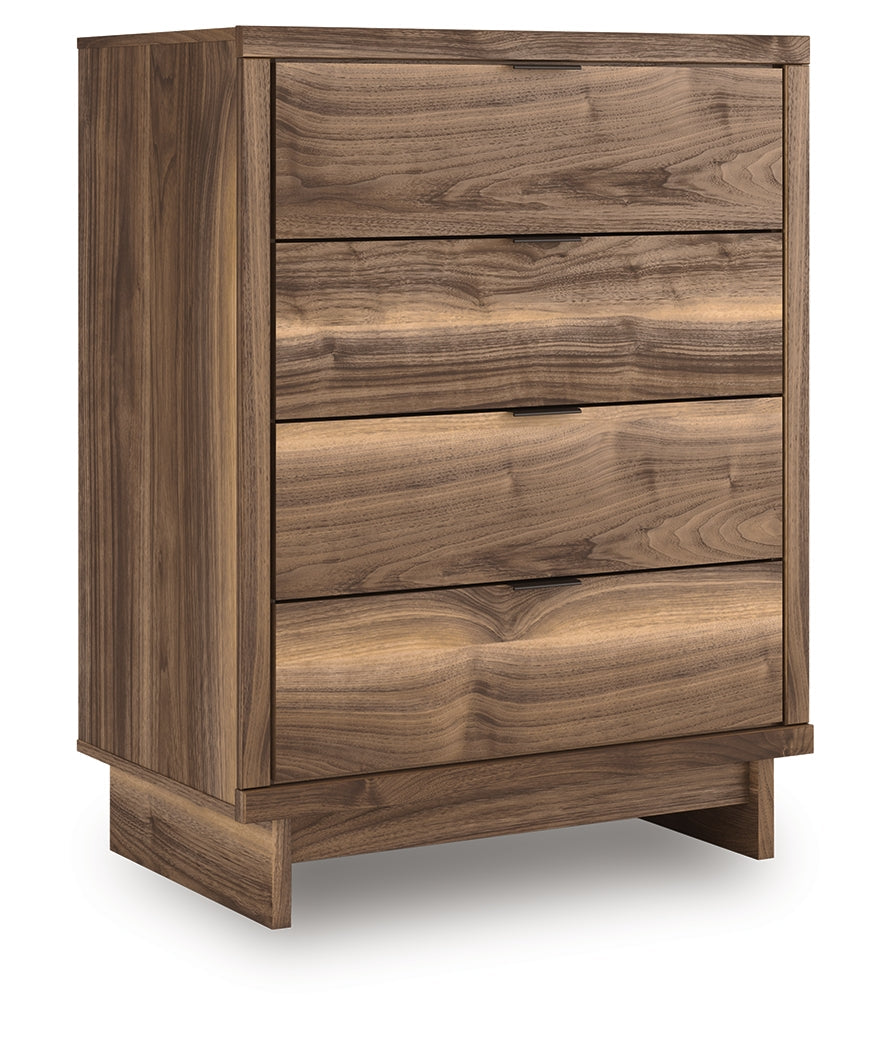 Chirason Brown Four Drawer Chest- Viva Furn