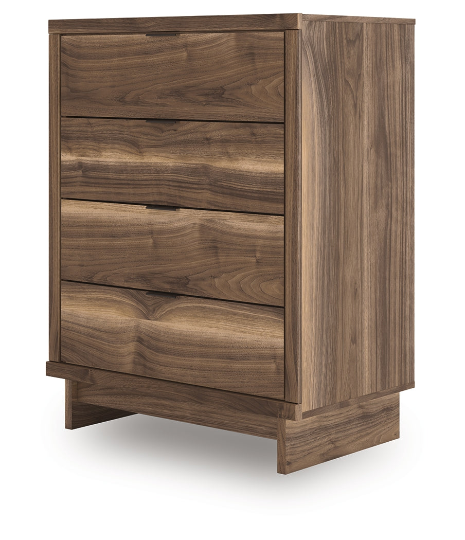 Chirason Brown Four Drawer Chest- Viva Furn