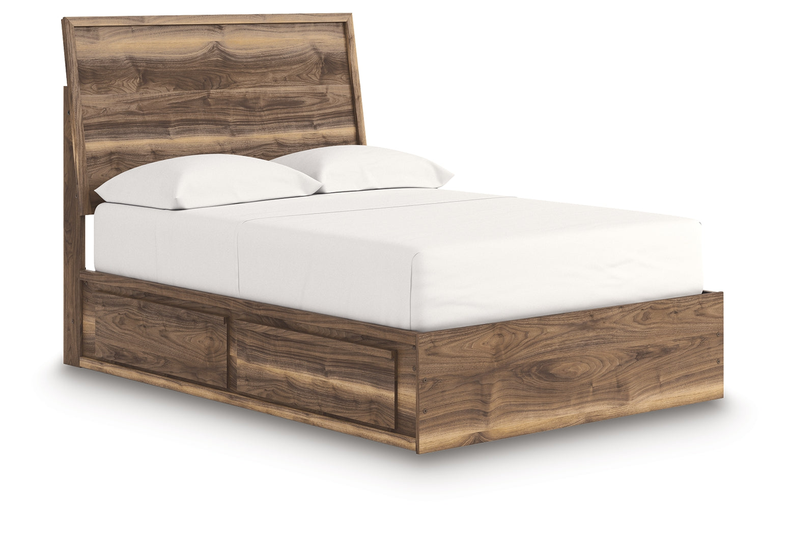 Chirason Brown Full Panel Bed with Storage- Viva Furn