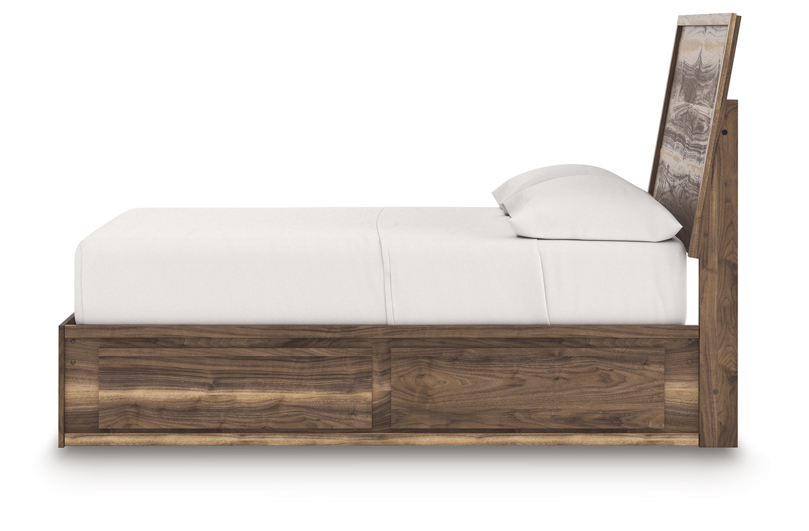 Chirason Brown Full Panel Bed with Storage- Viva Furn