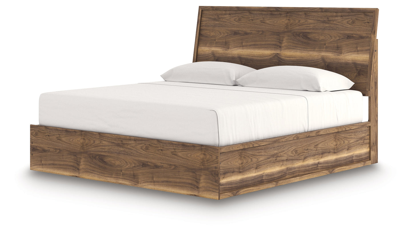 Chirason Brown King Panel Bed- Viva Furn