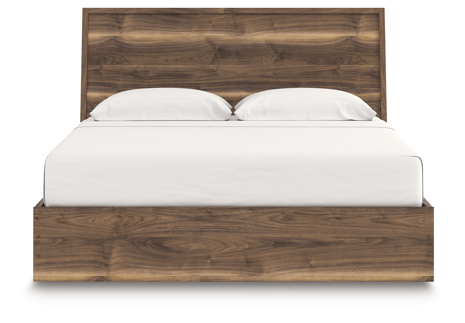 Chirason Brown King Panel Bed with Storage- Viva Furn