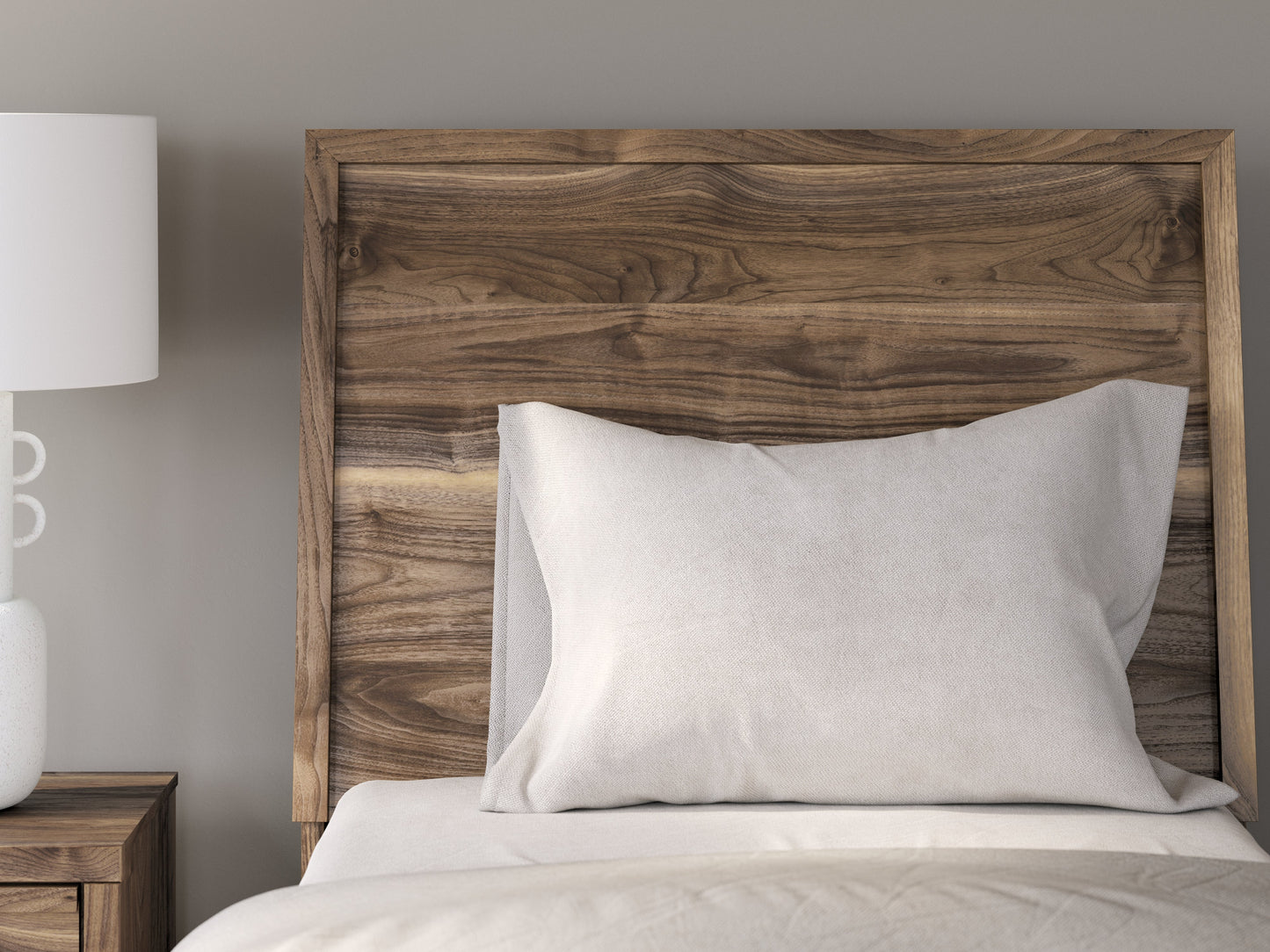 Chirason Brown Twin Panel Headboard- Viva Furn