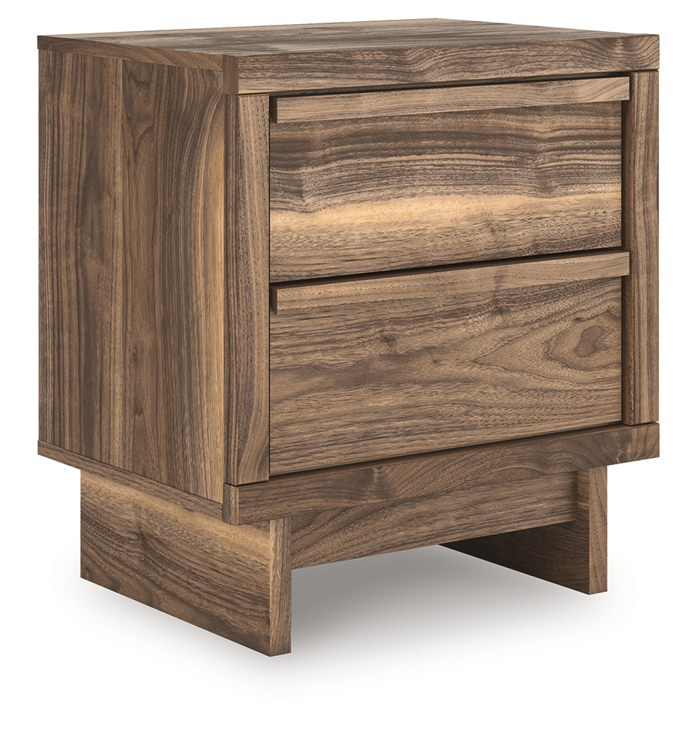 Chirason Brown Two Drawer Nightstand- Viva Furn