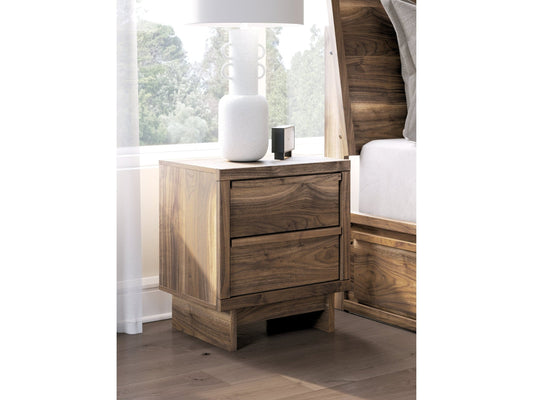 Chirason Brown Two Drawer Nightstand- Viva Furn