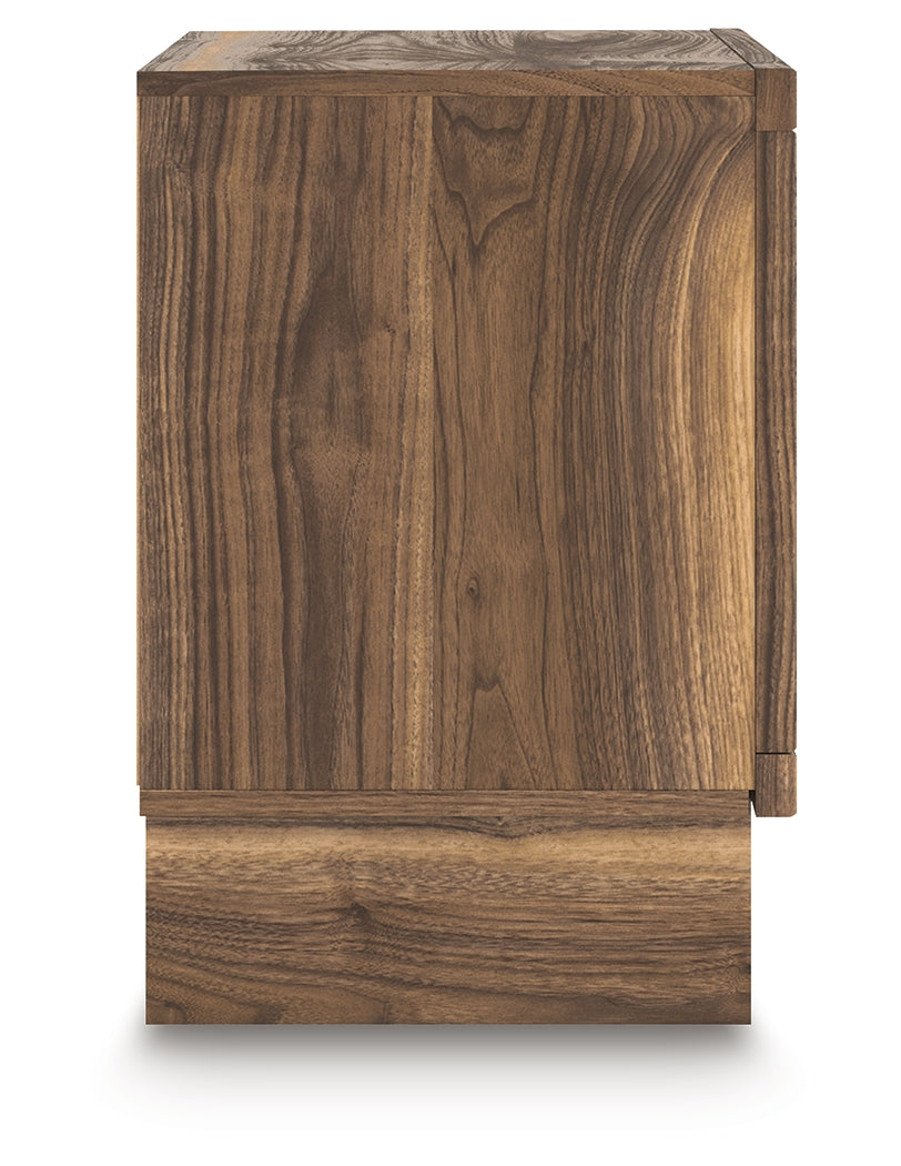 Chirason Brown Two Drawer Nightstand- Viva Furn