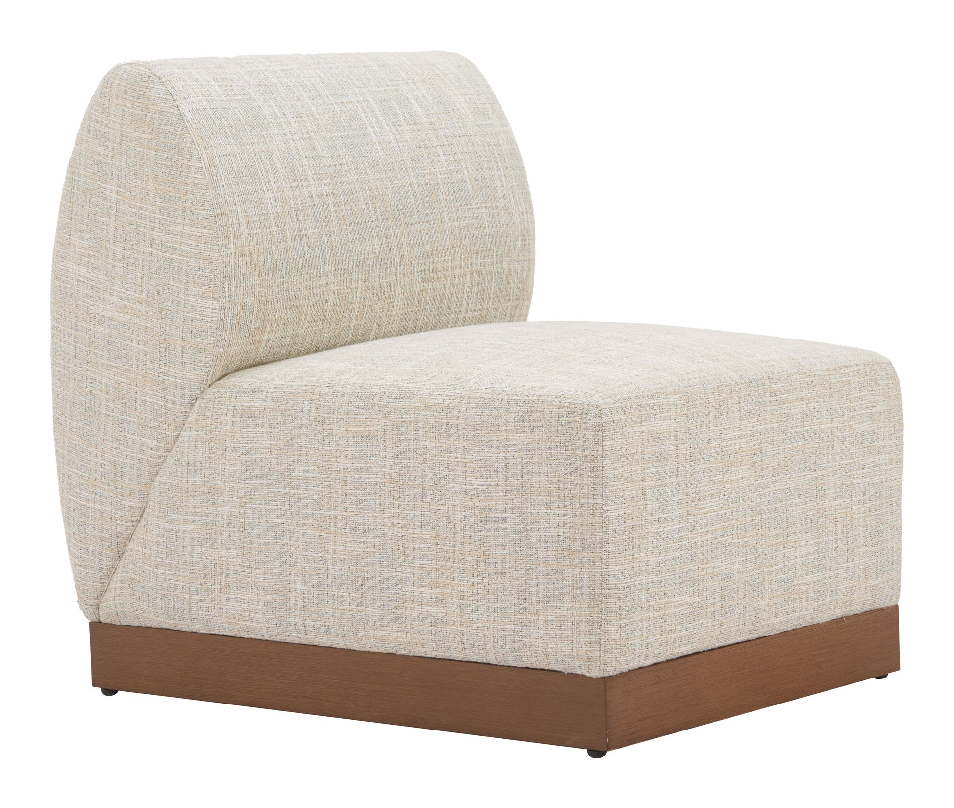 Christy Beige Outdoor Armless Chair - Ornate Home
