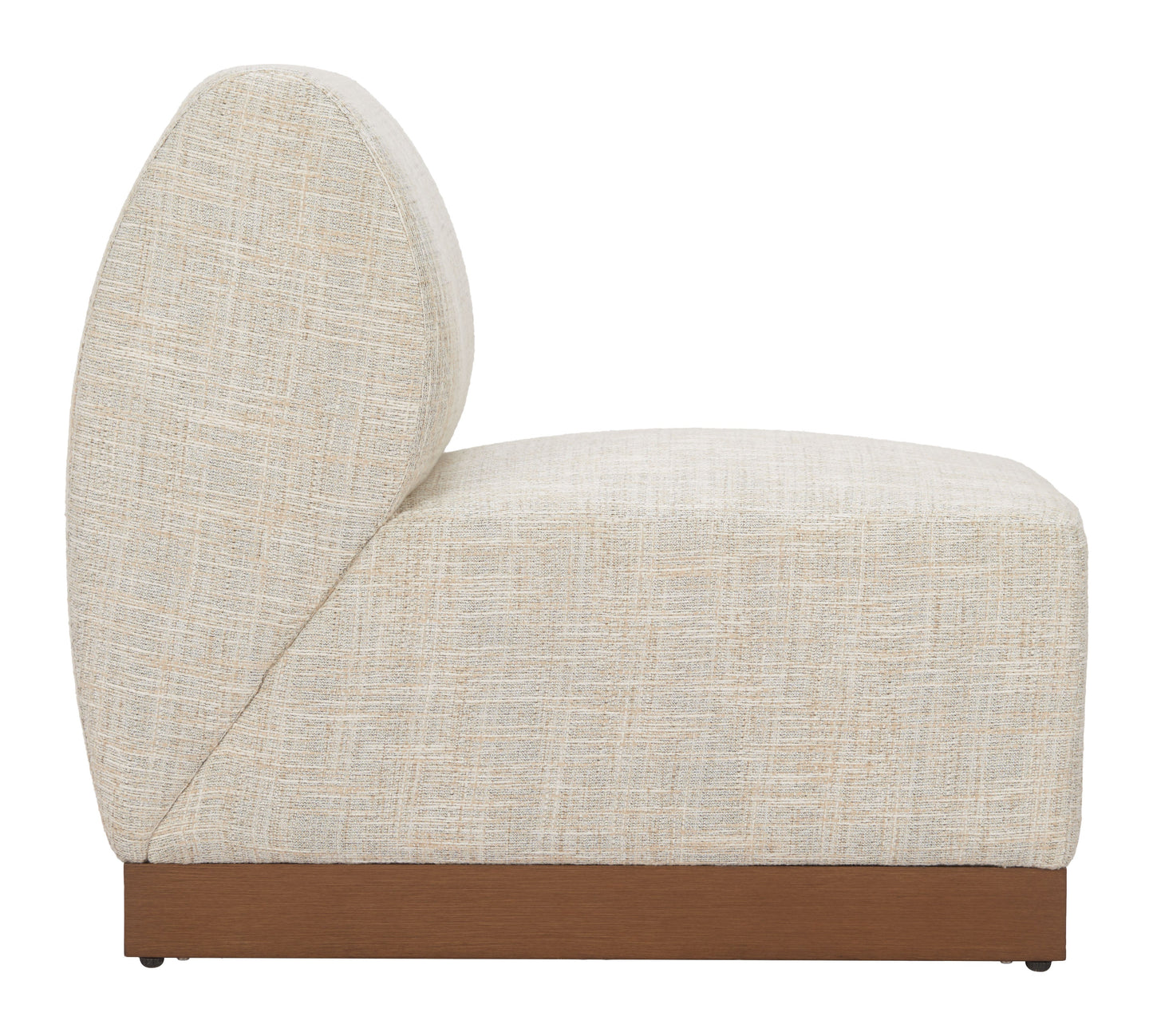 Christy Beige Outdoor Armless Chair - Ornate Home