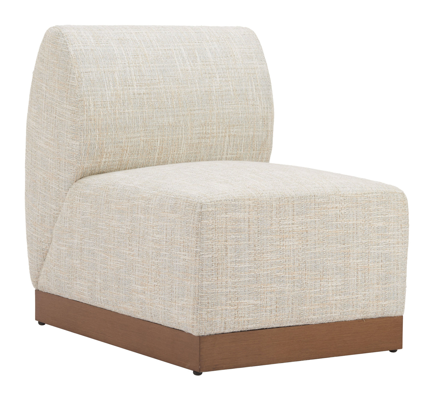 Christy Beige Outdoor Armless Chair - Ornate Home