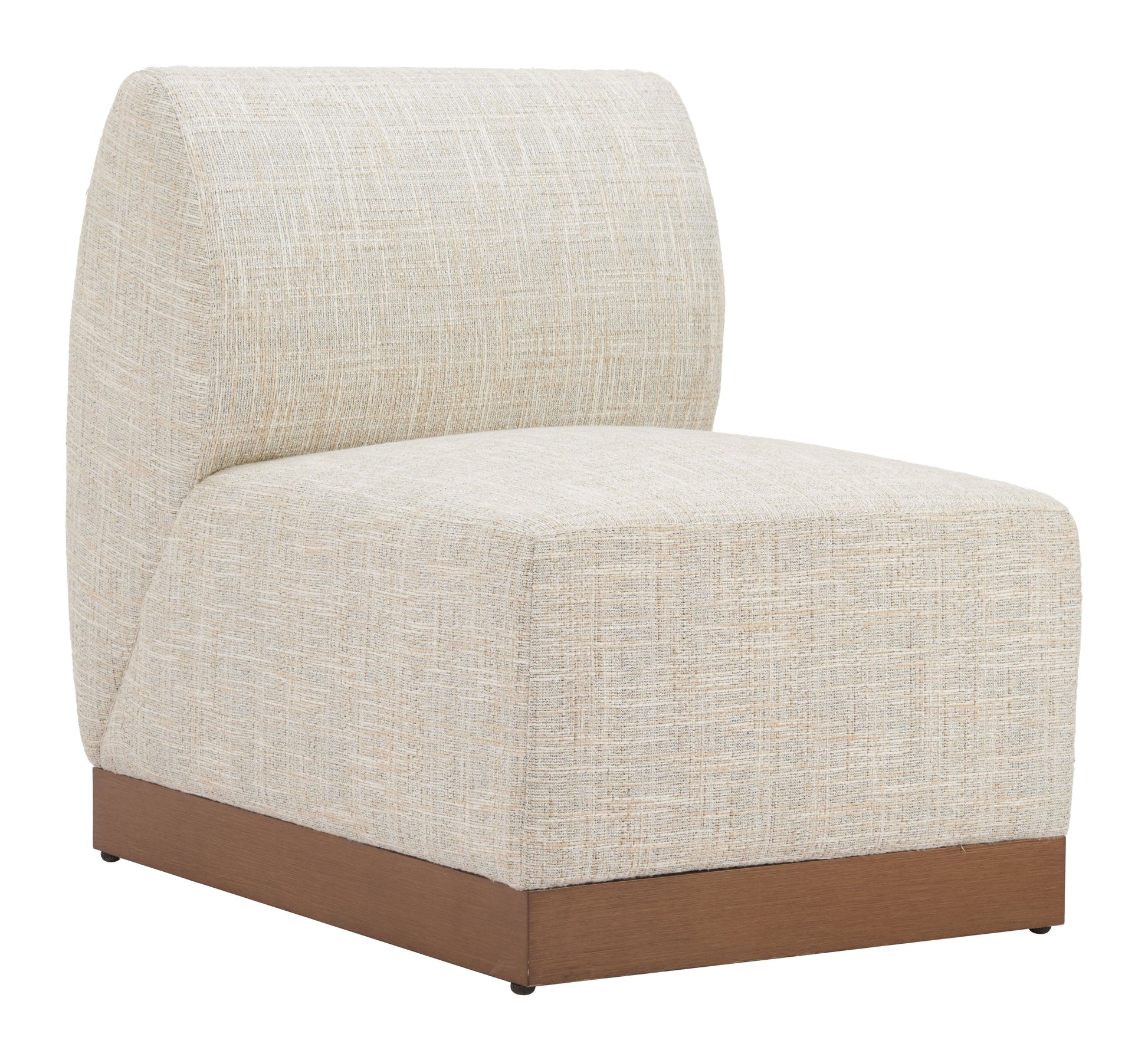 Christy Beige Outdoor Armless Chair - Ornate Home