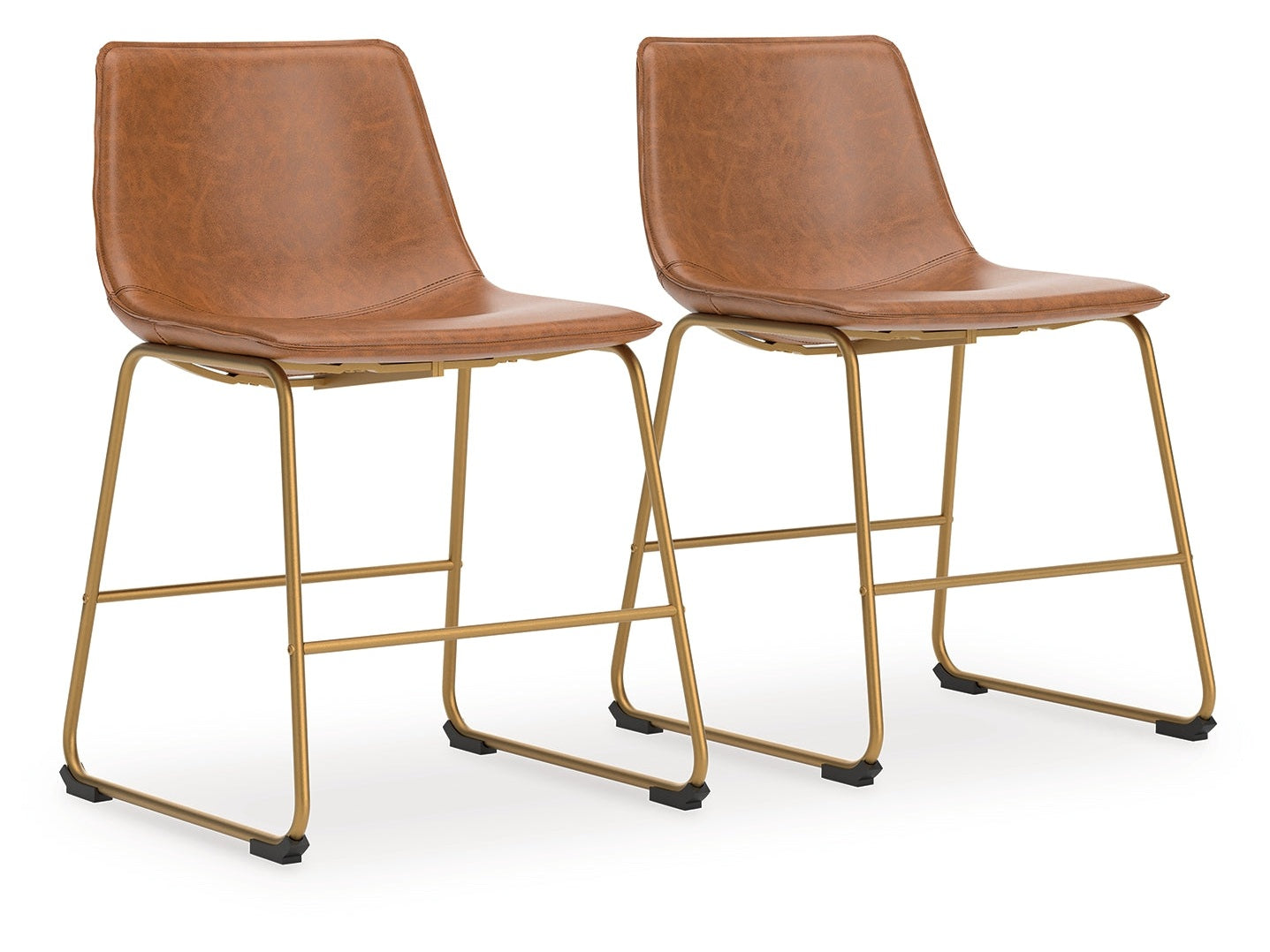 Ciabori Brown/Gold Dining UPH Side Chair (Set of 2)- Viva Furn