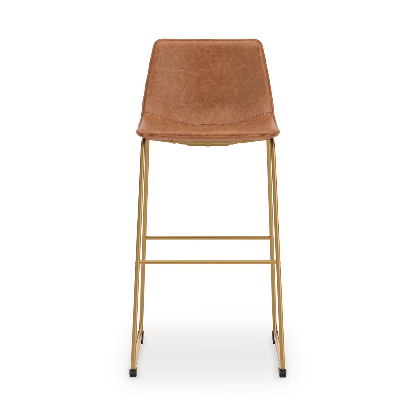 Ciabori Brown/Gold Tall UPH Barstool (Set of 2)- Viva Furn