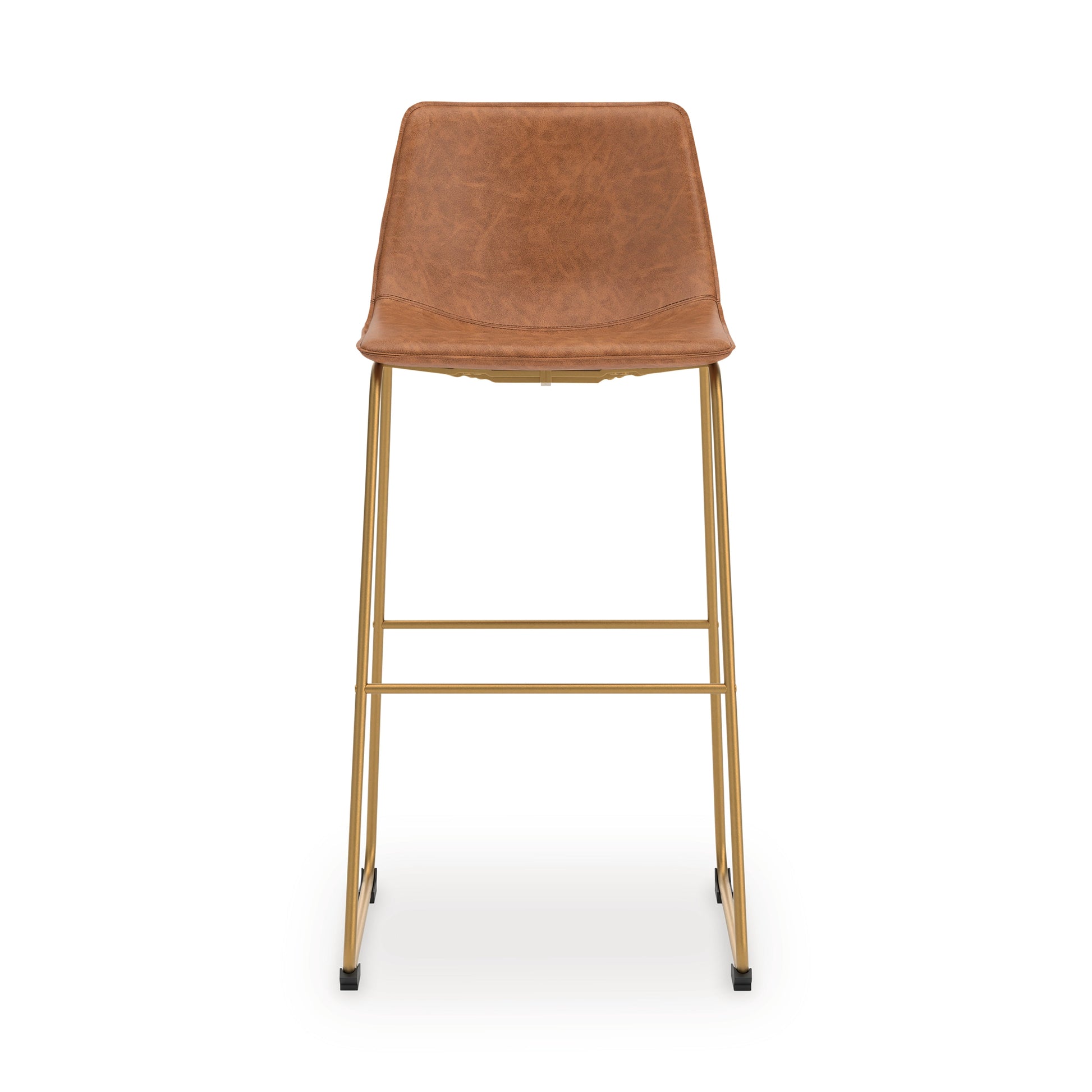 Ciabori Brown/Gold Tall UPH Barstool (Set of 2)- Viva Furn