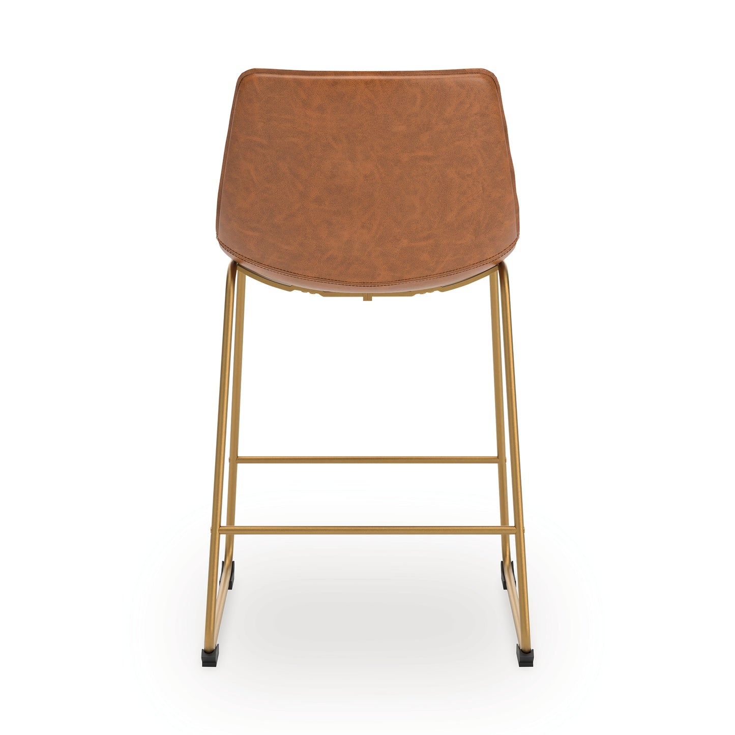 Ciabori Brown/Gold Upholstered Barstool (Set of 2)- Viva Furn