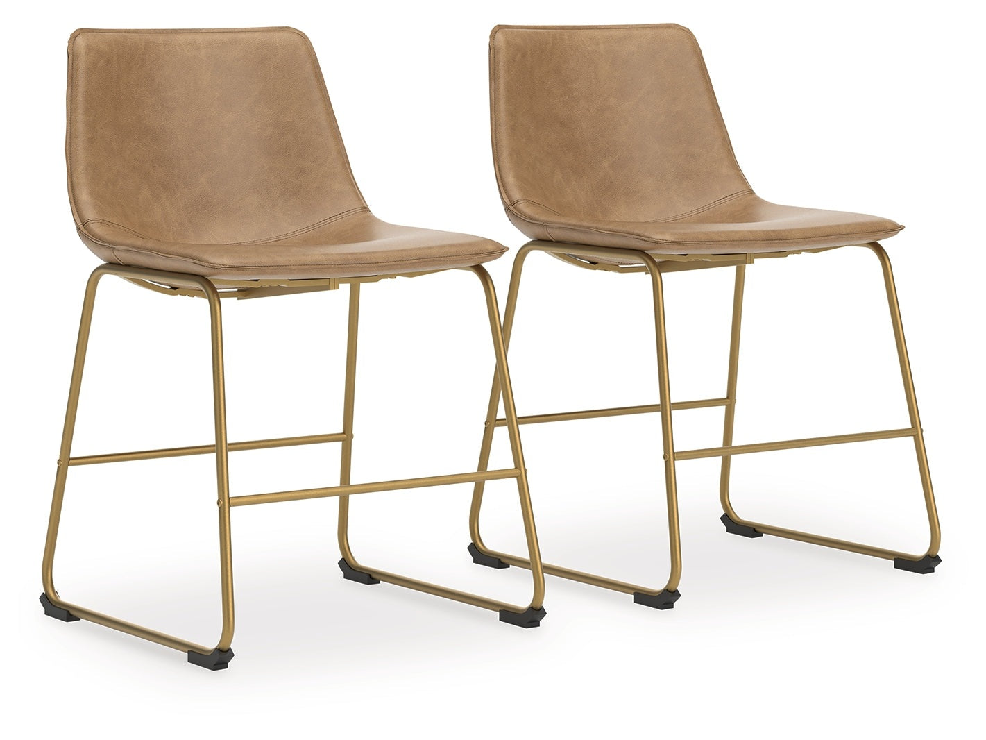 Ciabori Toast/Gold Dining UPH Side Chair (Set of 2)- Viva Furn