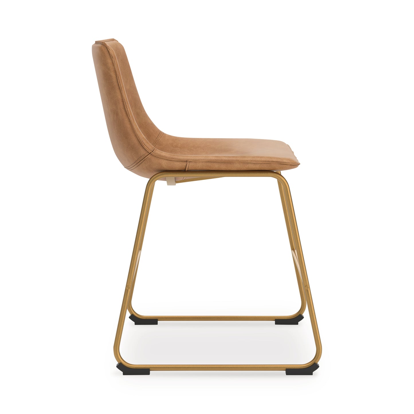 Ciabori Toast/Gold Dining UPH Side Chair (Set of 2)- Viva Furn