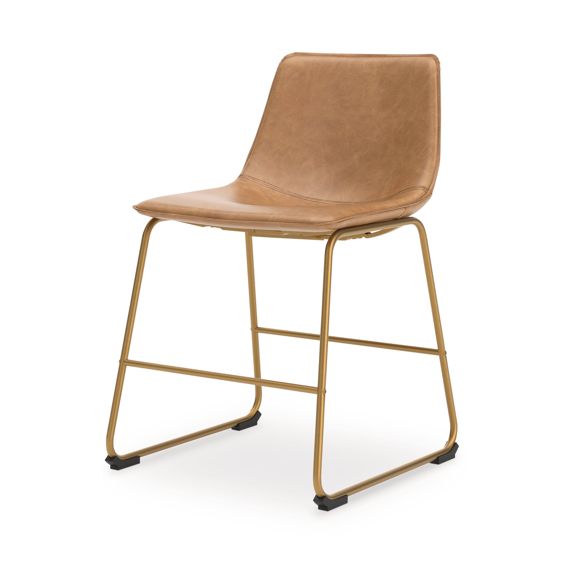 Ciabori Toast/Gold Dining UPH Side Chair (Set of 2)- Viva Furn