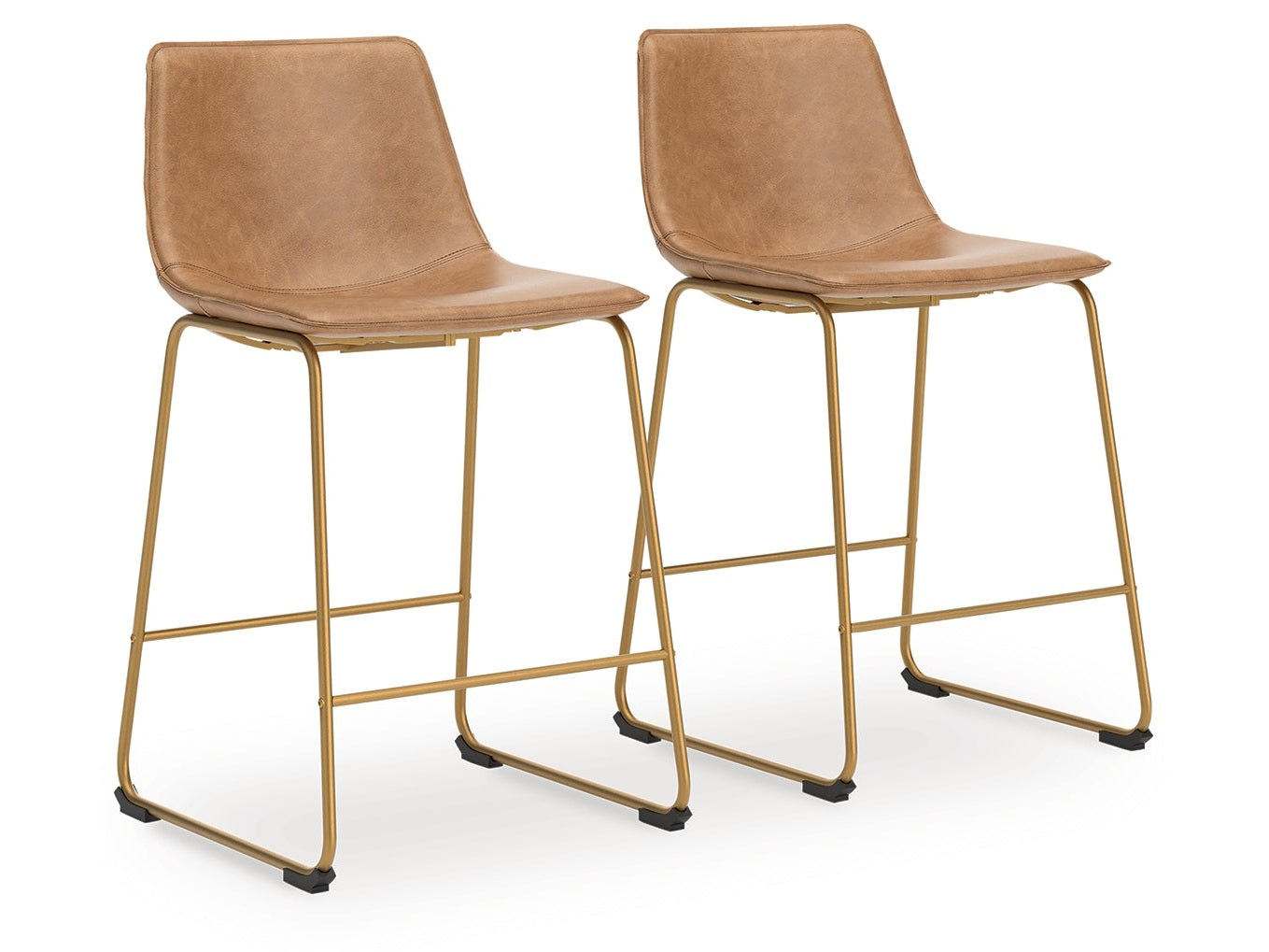 Ciabori Toast/Gold Tall UPH Barstool (Set of 2)- Viva Furn
