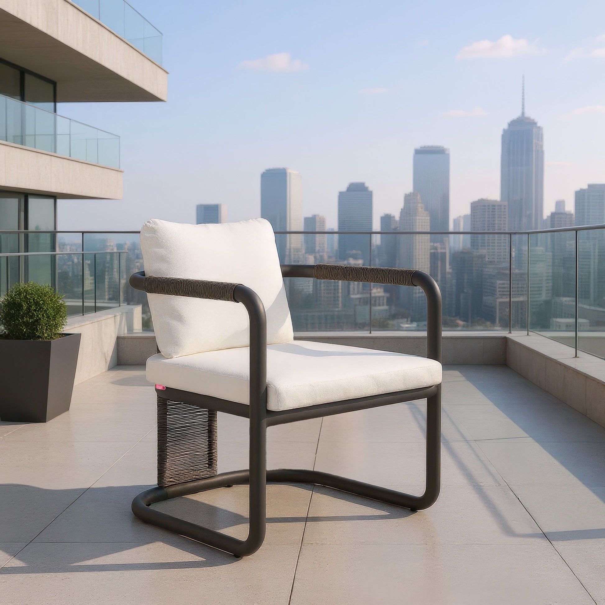Ciel Ivory Outdoor Dining Chair (Set of 2) - Ornate Home