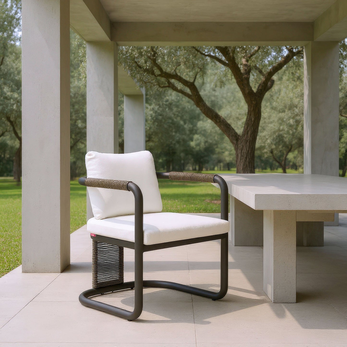 Ciel Ivory Outdoor Dining Chair (Set of 2) - Ornate Home