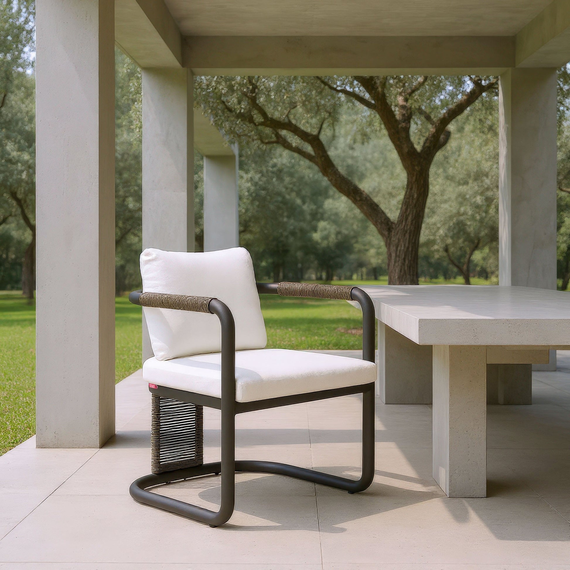 Ciel Ivory Outdoor Dining Chair (Set of 2) - Ornate Home