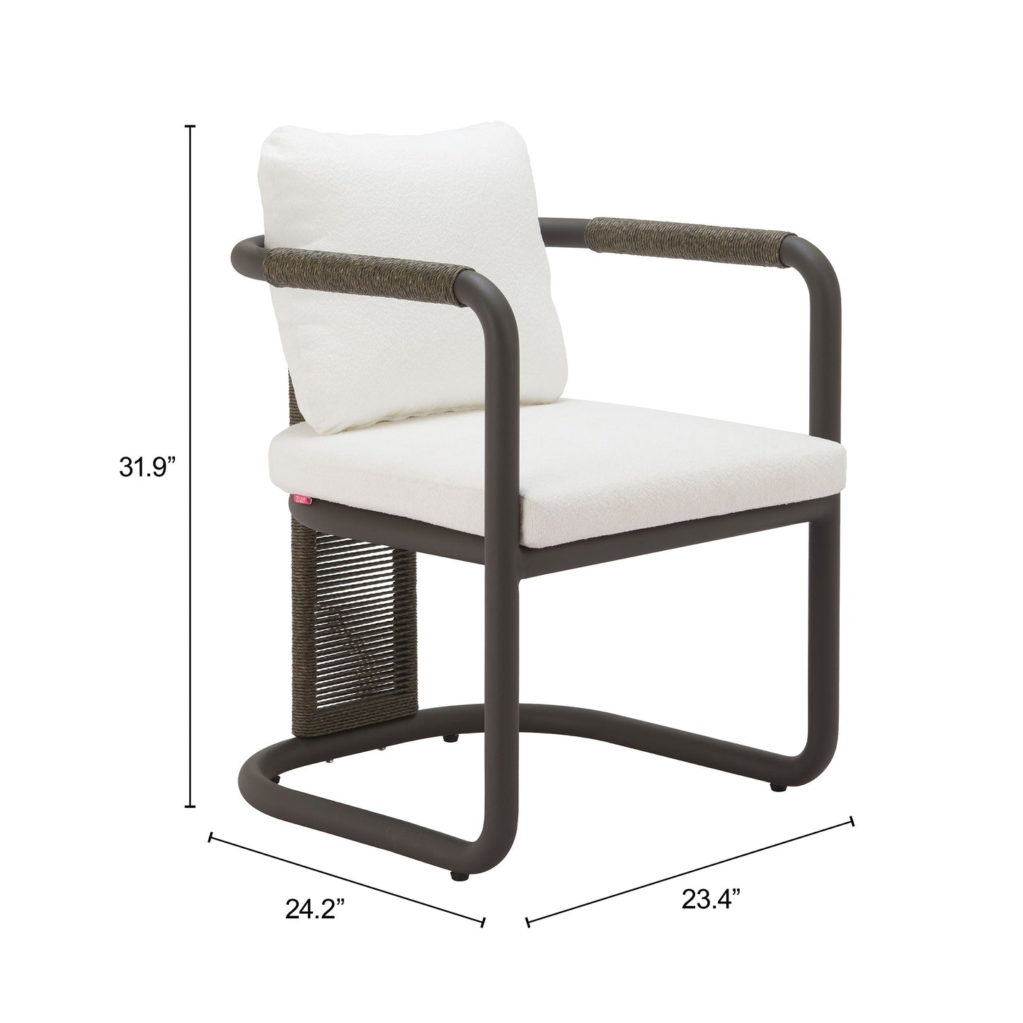 Ciel Ivory Outdoor Dining Chair (Set of 2) - Ornate Home