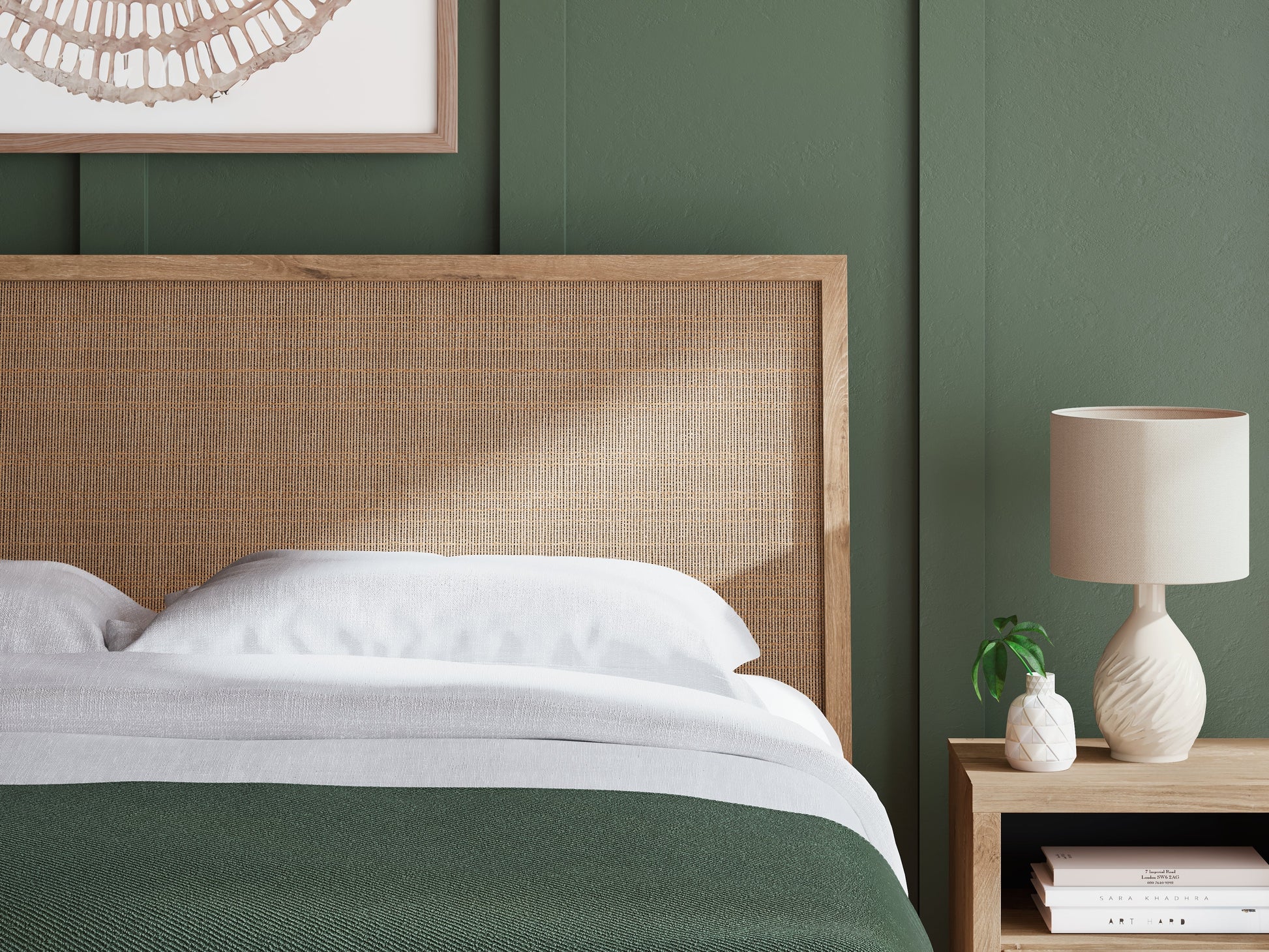 Cielden Two-tone King Panel Bed- Viva Furn