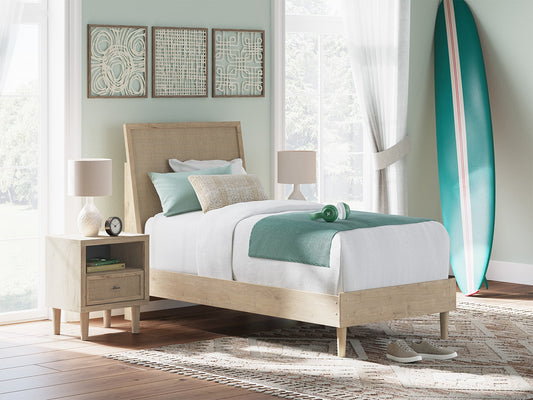 Cielden Two-tone Twin Panel Bed- Viva Furn