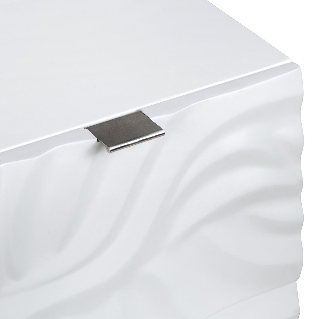 Cirrus White Three-Drawer Chest - Ornate Home