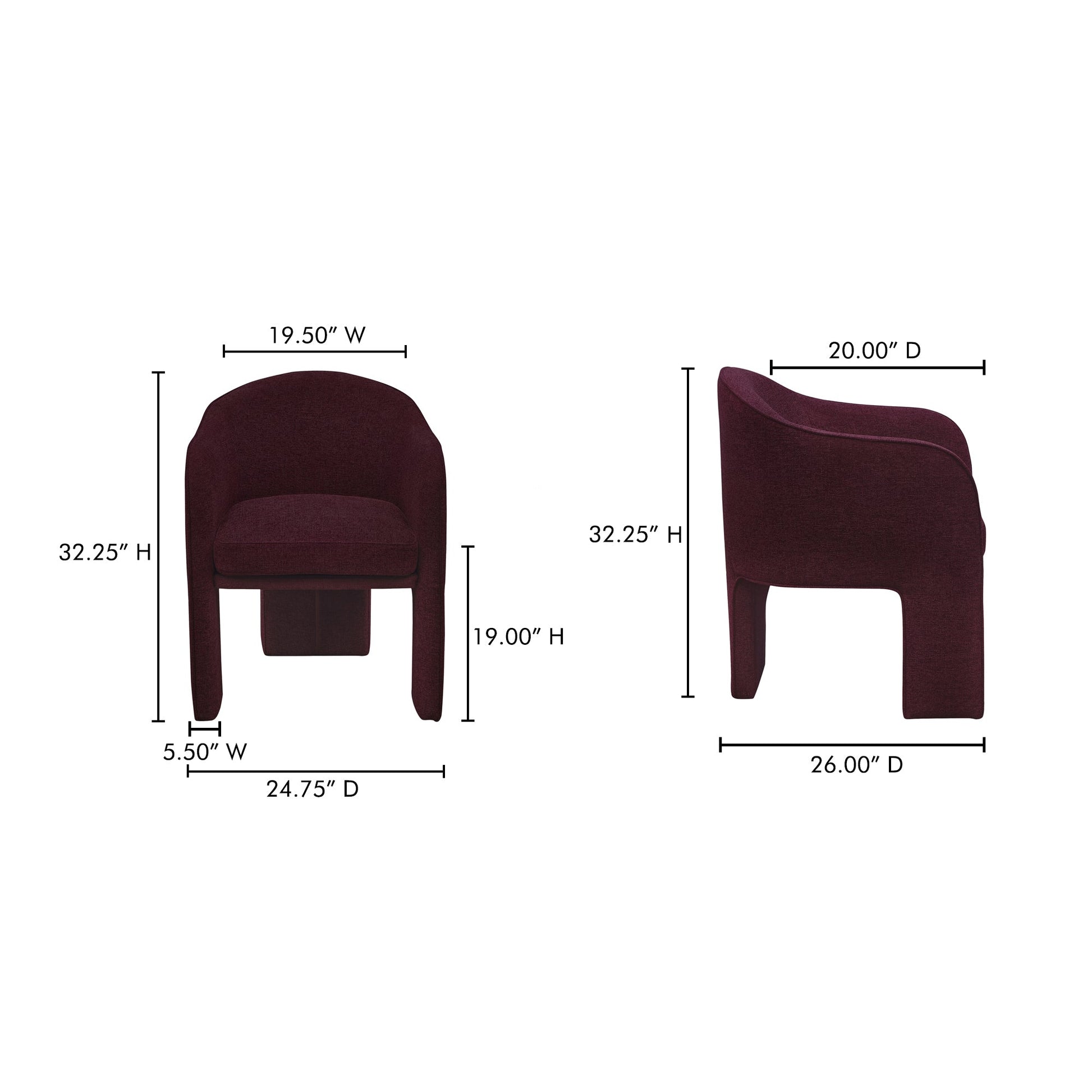 Clara Plum Dining Chair - Ornate Home