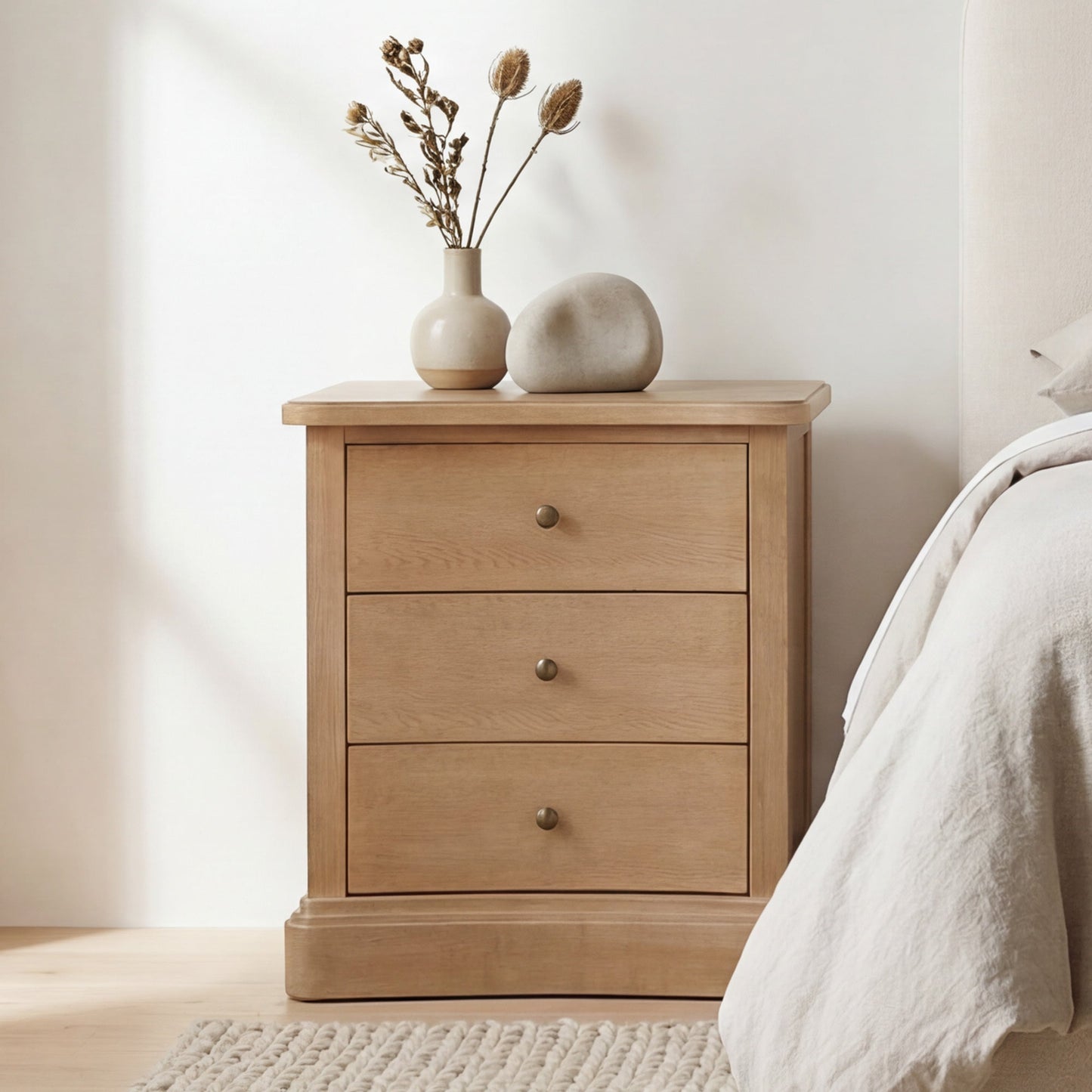 Clarence Natural Nightstand - Ornate Home