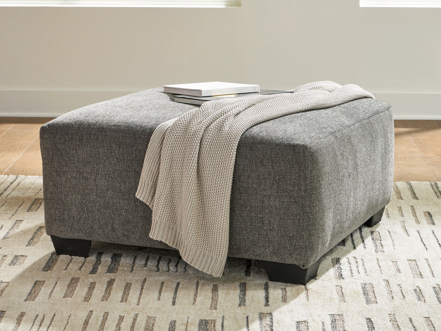 Clarington Greystone Oversized Accent Ottoman- Viva Furn
