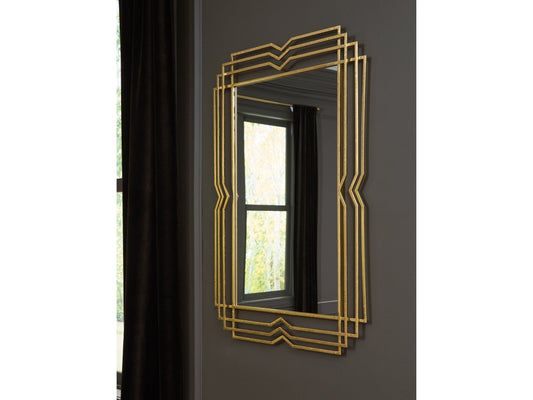 Claybrook Gold Finish Accent Mirror- Viva Furn