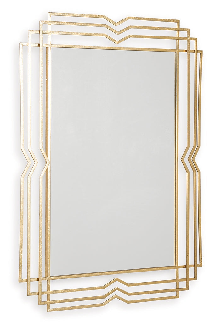 Claybrook Gold Finish Accent Mirror- Viva Furn