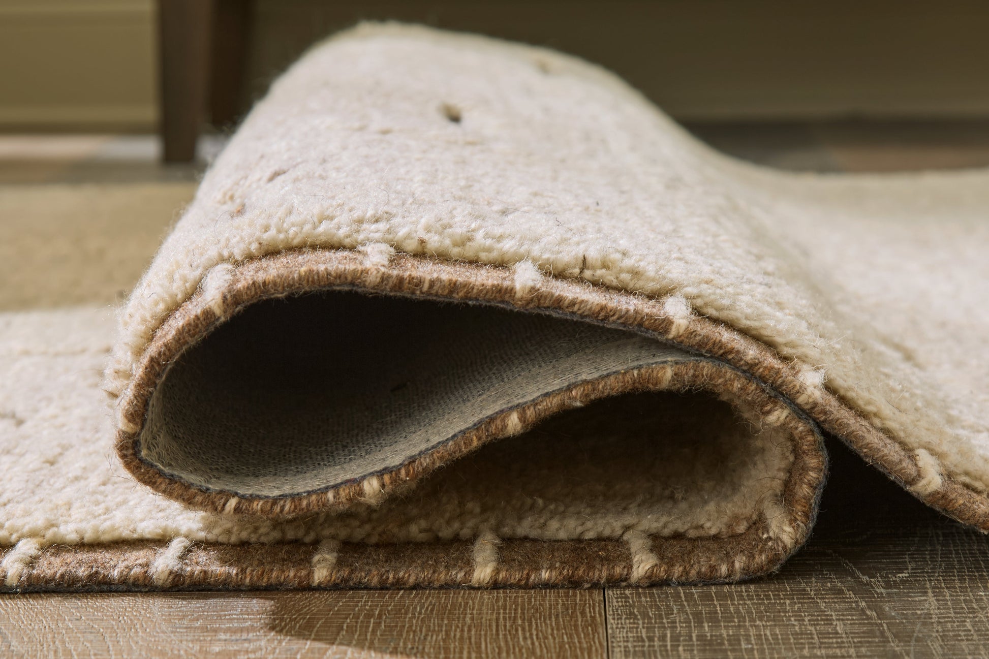 Clayman Beige/Brown Medium Rug- Viva Furn