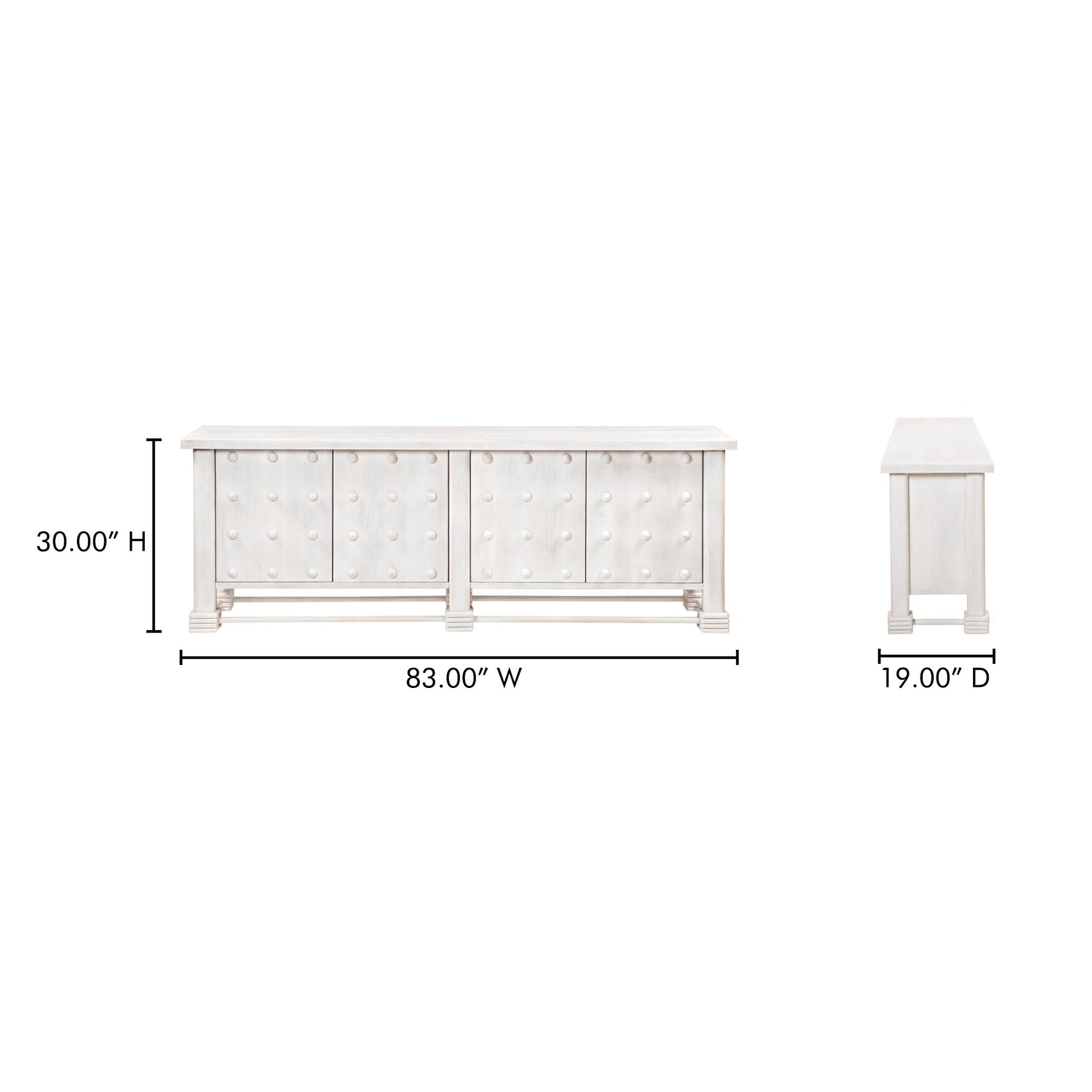 Clement Whitewashed Sideboard - Ornate Home