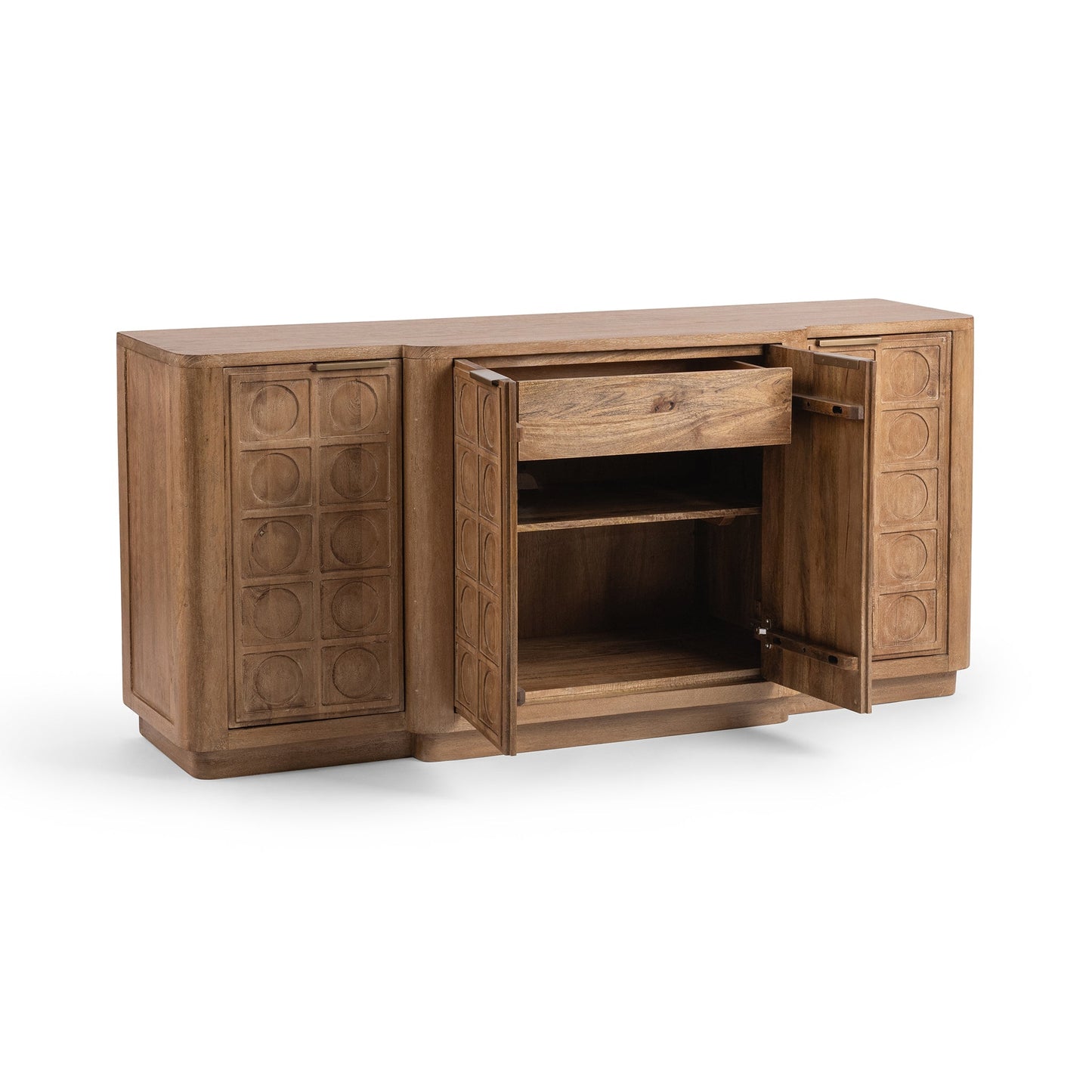 Cleveland Sandy Taupe 4 Door Cabinet - Ornate Home