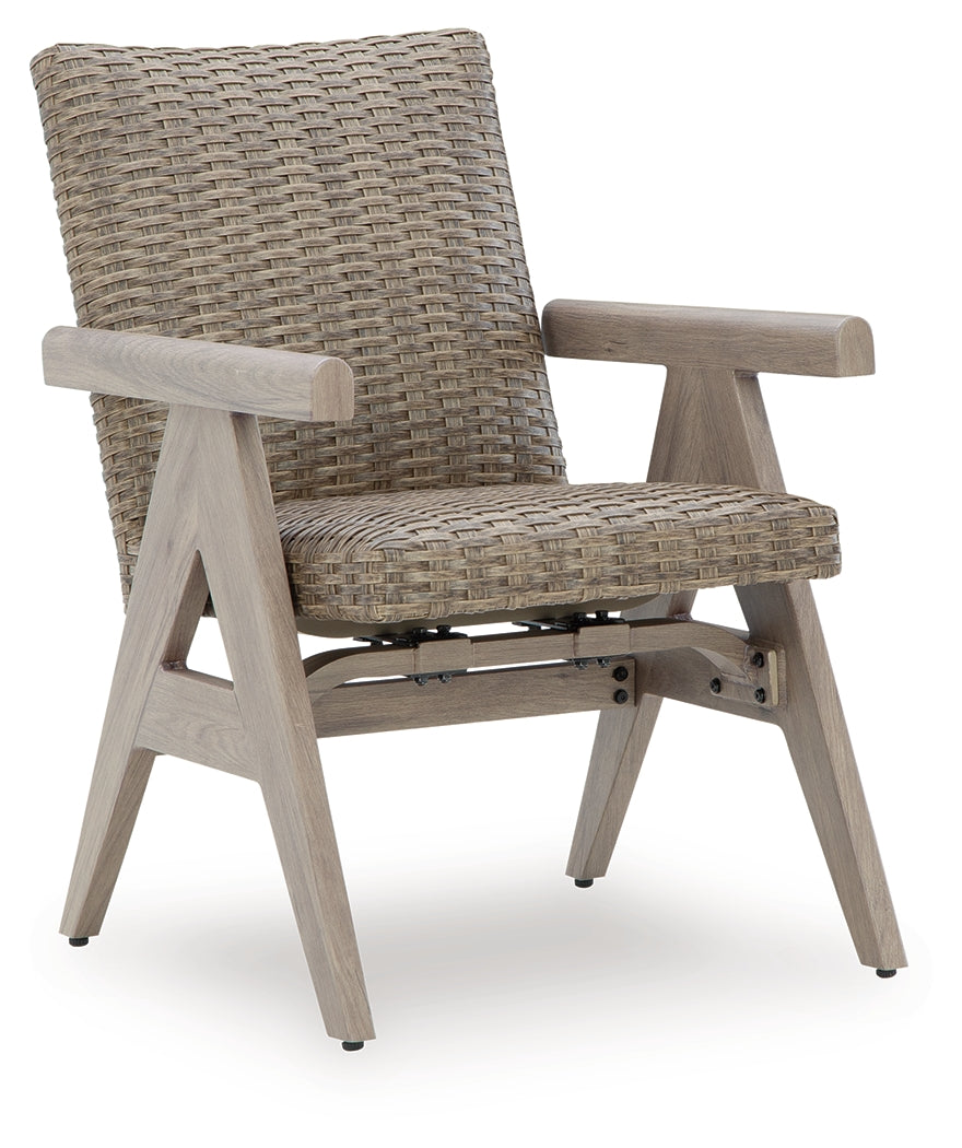 Cliff Trails Beige Outdoor Rocking Arm Chair (Set of 2)- Viva Furn