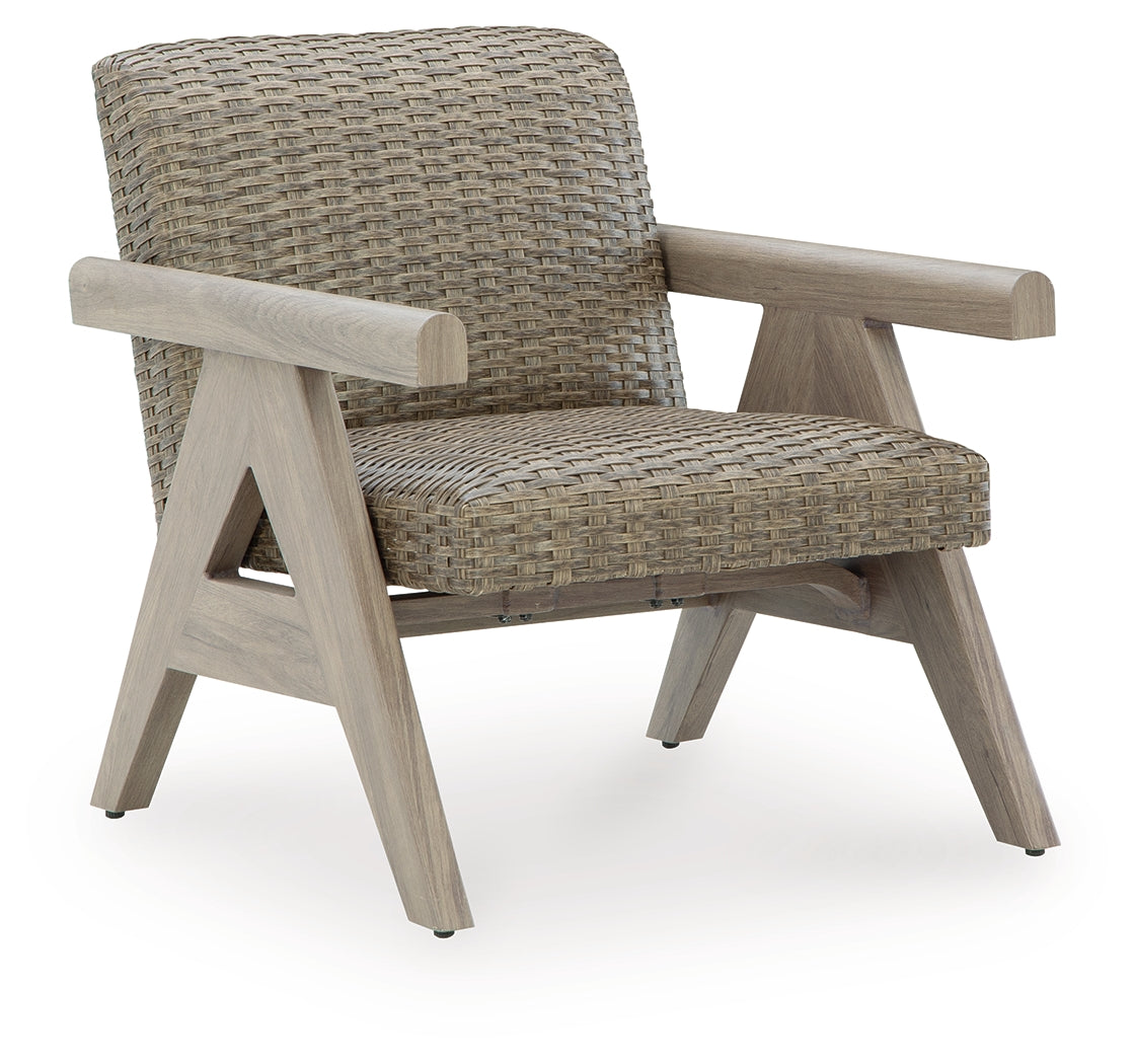Cliff Trails Beige Outdoor Rocking Lounge Chair- Viva Furn