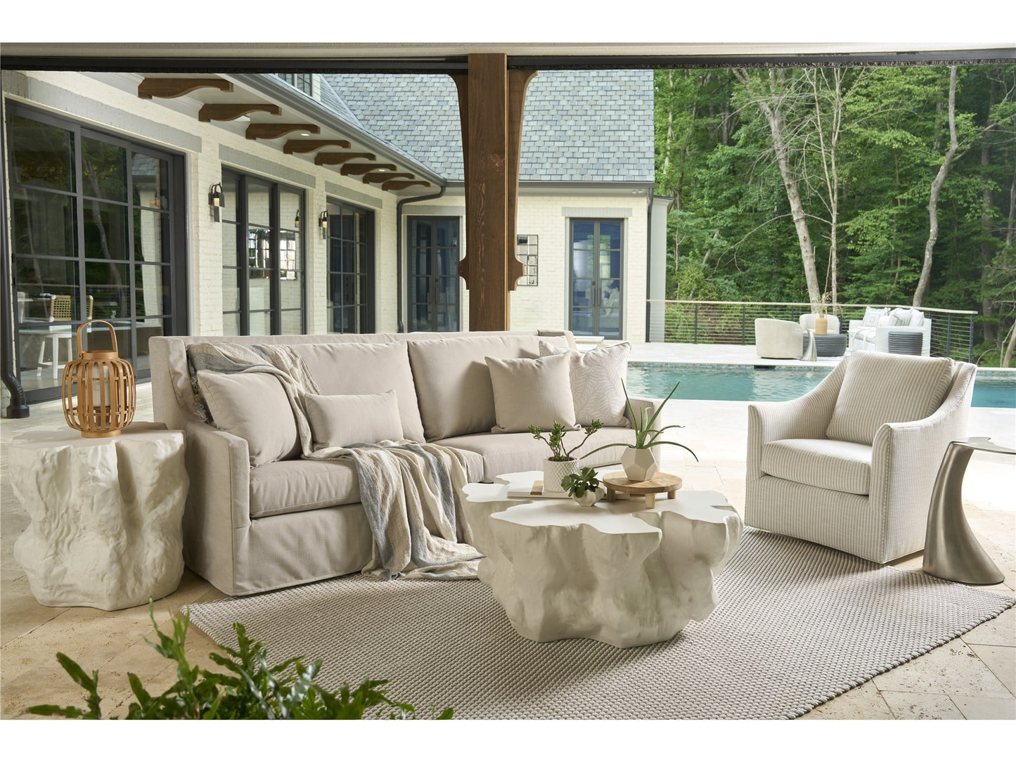 Cliffside White Accent Table - Ornate Home