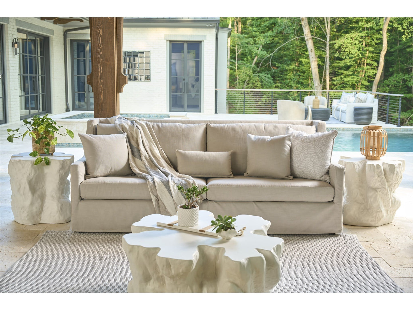 Cliffside White Accent Table - Ornate Home