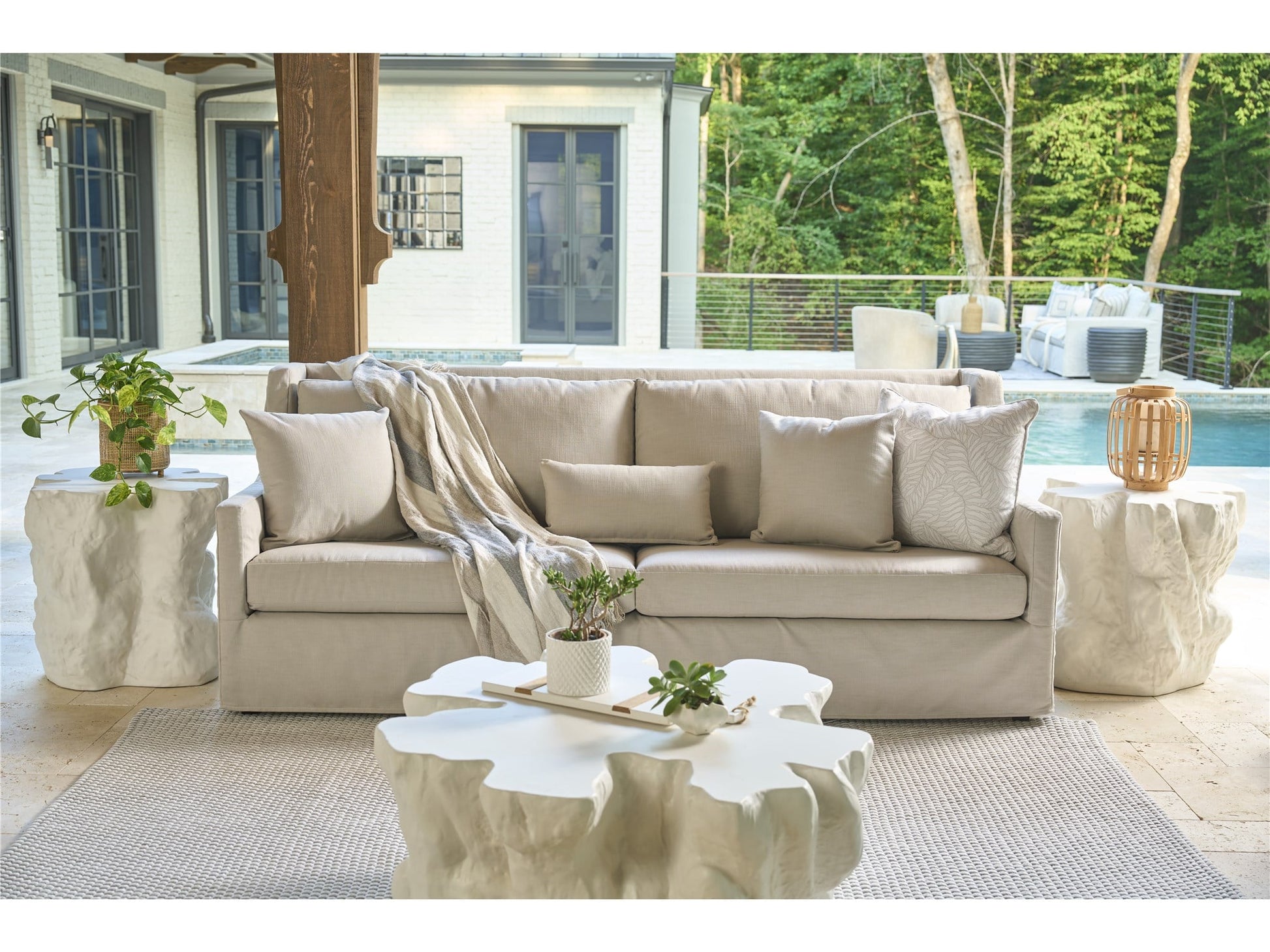 Cliffside White Accent Table - Ornate Home