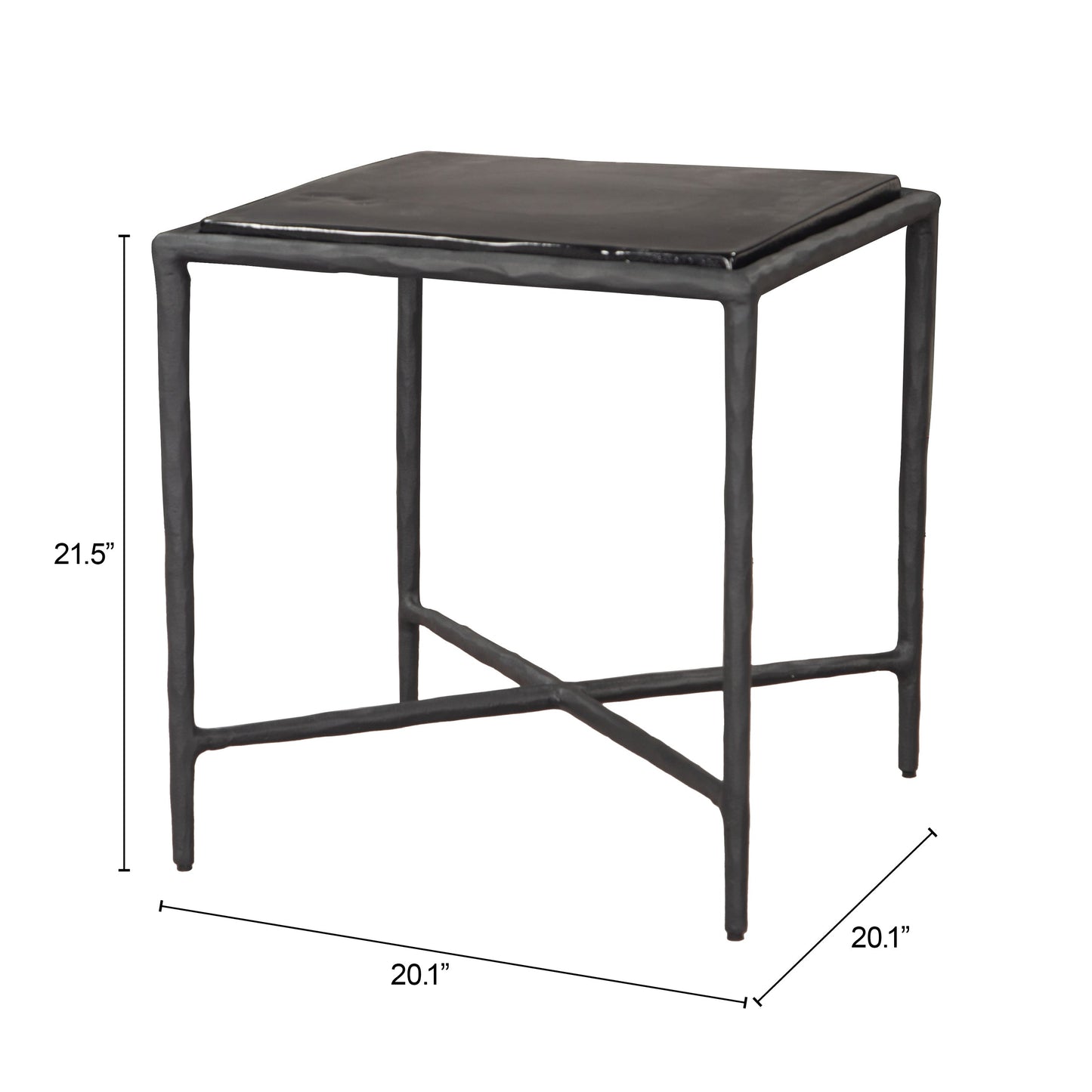 Cloe Black Side Table - Ornate Home