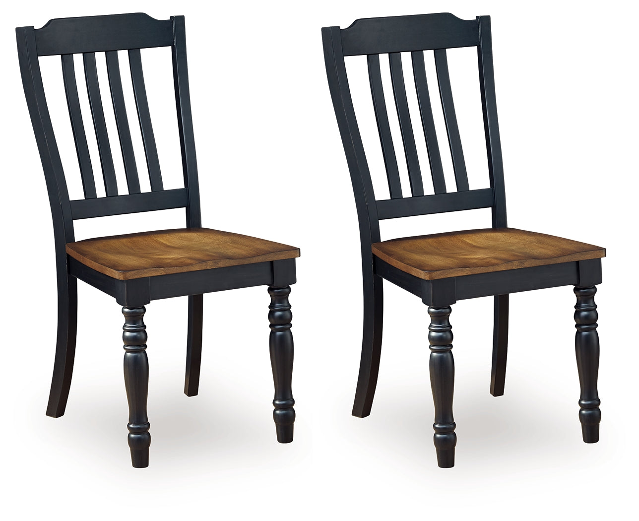Clorazi Black/Brown Dining Chair ( Set of 2)- Viva Furn