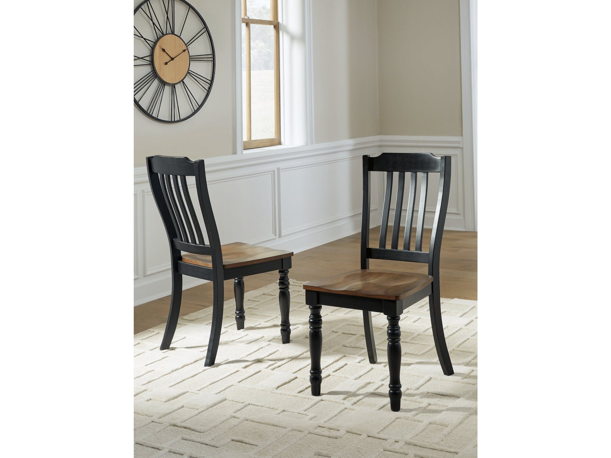 Clorazi Black/Brown Dining Chair ( Set of 2)- Viva Furn