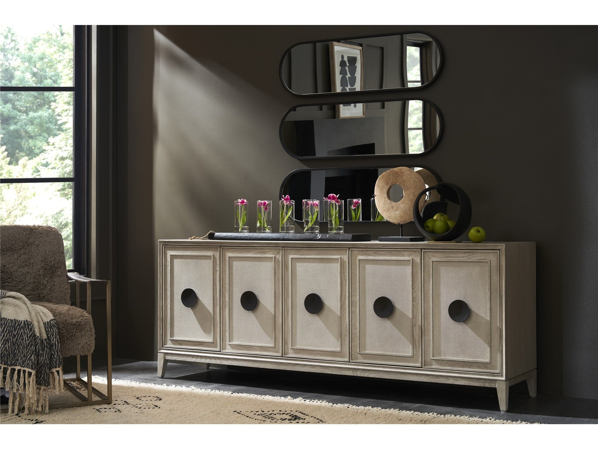 Coalesce Soft Matte Black Metal Accent Mirror - Ornate Home