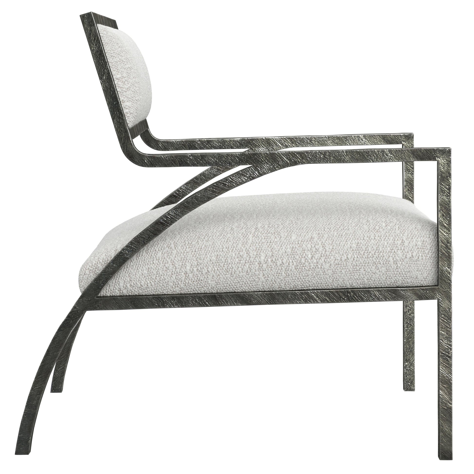 Cohen White/Cream Fabric Chair - Ornate Home