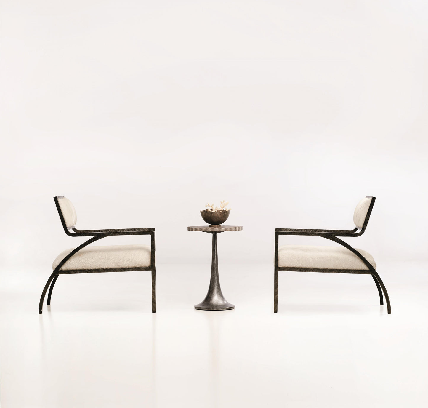 Cohen White/Cream Leather Chair - Ornate Home