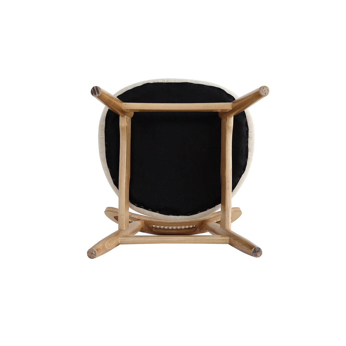 Colbert Dining Chair in Nature and Cane with Oatmeal Upholstered Seating (set of 2) - Ornate Home