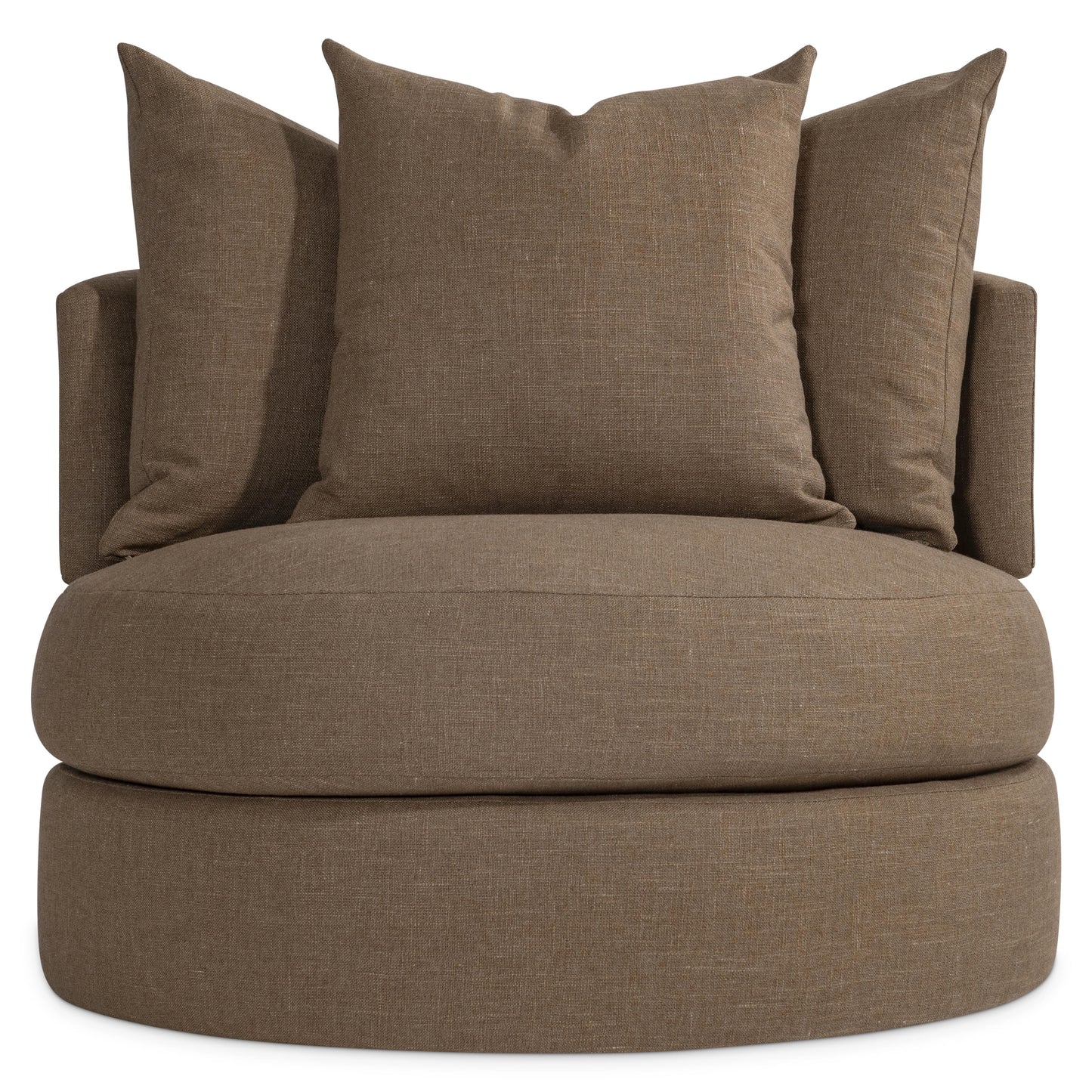 Colby Brown Fabric Swivel Chair - Ornate Home